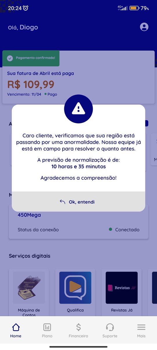 Depois que a sumicity passou ser <a href="/gigamaisfibra/">Giga+ Fibra</a> ficou horrível, segunda vez essa semana.