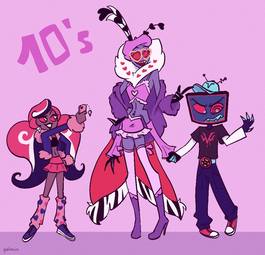 #TheVees dressed up to match each other's eras ✨

#HazbinHotel #HazbinHotelFanart #HazbinHotelVelvette #HazbinHotelValentino #HazbinHotelVox #HazbinHotelVees  #VoxVal #StaticMoth