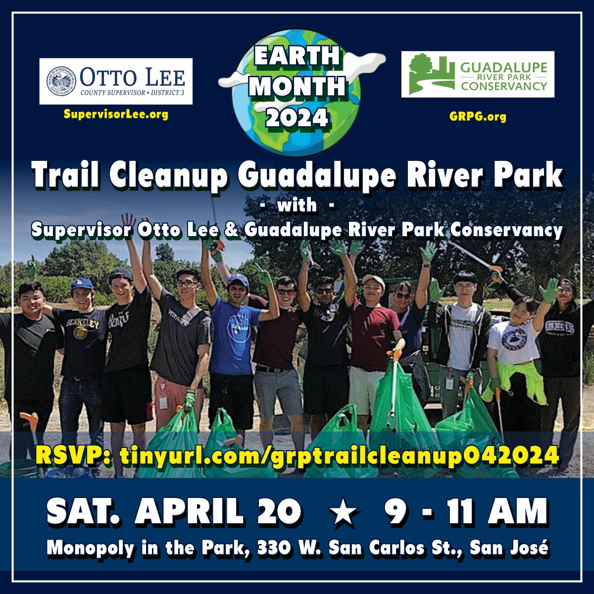 Thank you HGA San Jose for weeding along the trail for native species to be planted🌱 Give back to the planet this #EarthDay🌎 and register for a cleanup in the River Park next Saturday 4/20 cohosted with @SupOttoLee. Save your spot: eventbrite.com/e/trail-cleanu… #dtsj #lovetheGRP
