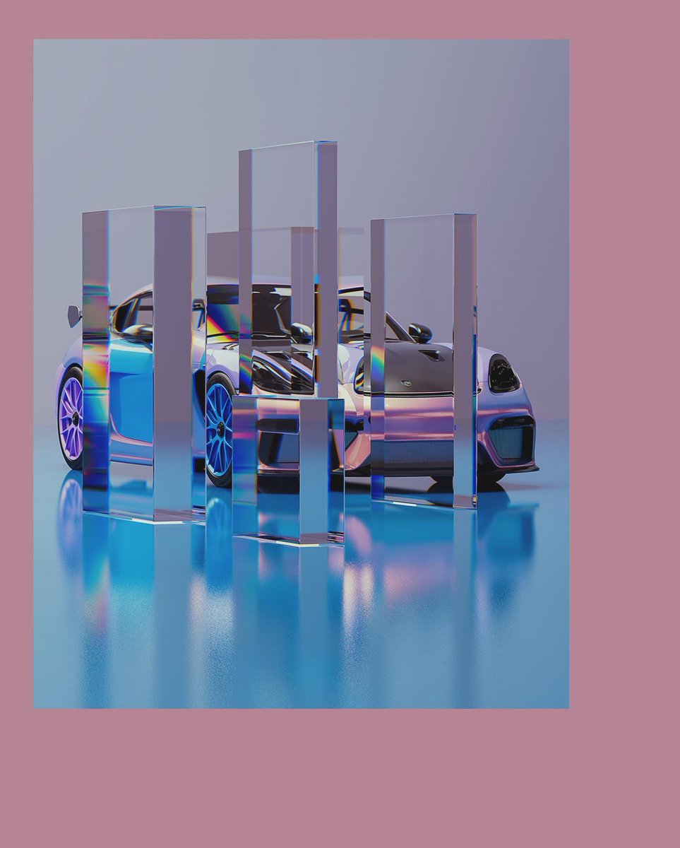 💎 CREATIVITY D I S T I L L E D 💎 Ultra clean automotive surrealism from H+ Artist @madebystudiojq. Give him a follow on @mbsjqartcars too!⁠ +⁠ +⁠ #hpluscreative #automotive #3Dart #digitalart #design #mbsjq