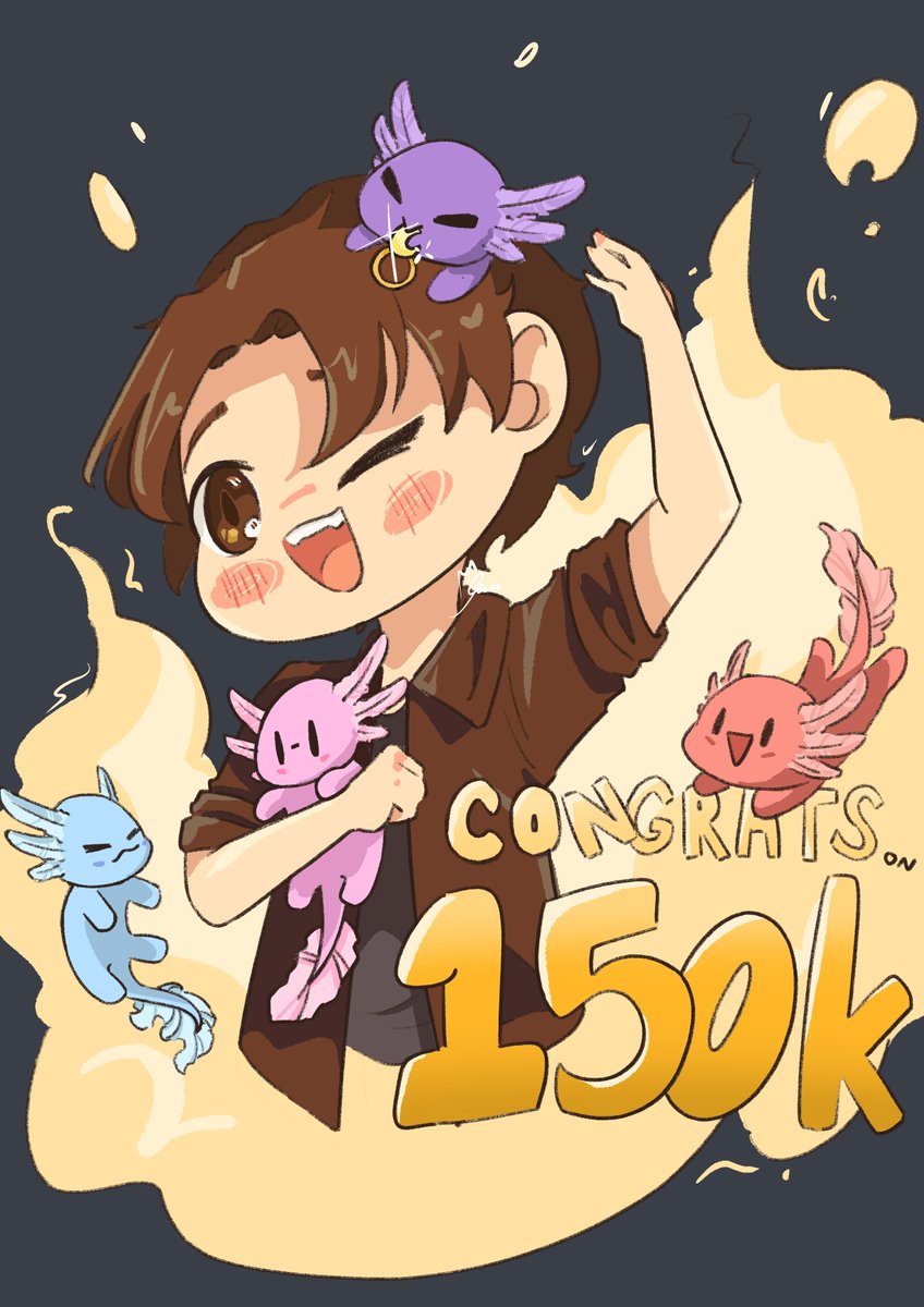 The channel hit 150k subscribers and that is BONKERS to me! I wasn't gonna say anything but then our resident artist reii (twitch.tv/cosyreii) made this absolutely wonderful poster of me! I really do appreciate each and every one of you so much 💜