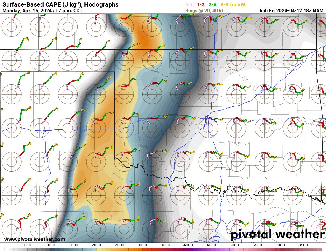 Hypothetical Storm Chase Target (Subject to Change) Looking at the Oklahoma, Kansas border possibly for Monday near Coldwater, Greensburg Kansas, Buffalo. Alva Oklahoma area 

#txwx #wxtwitter #okwx #kswx