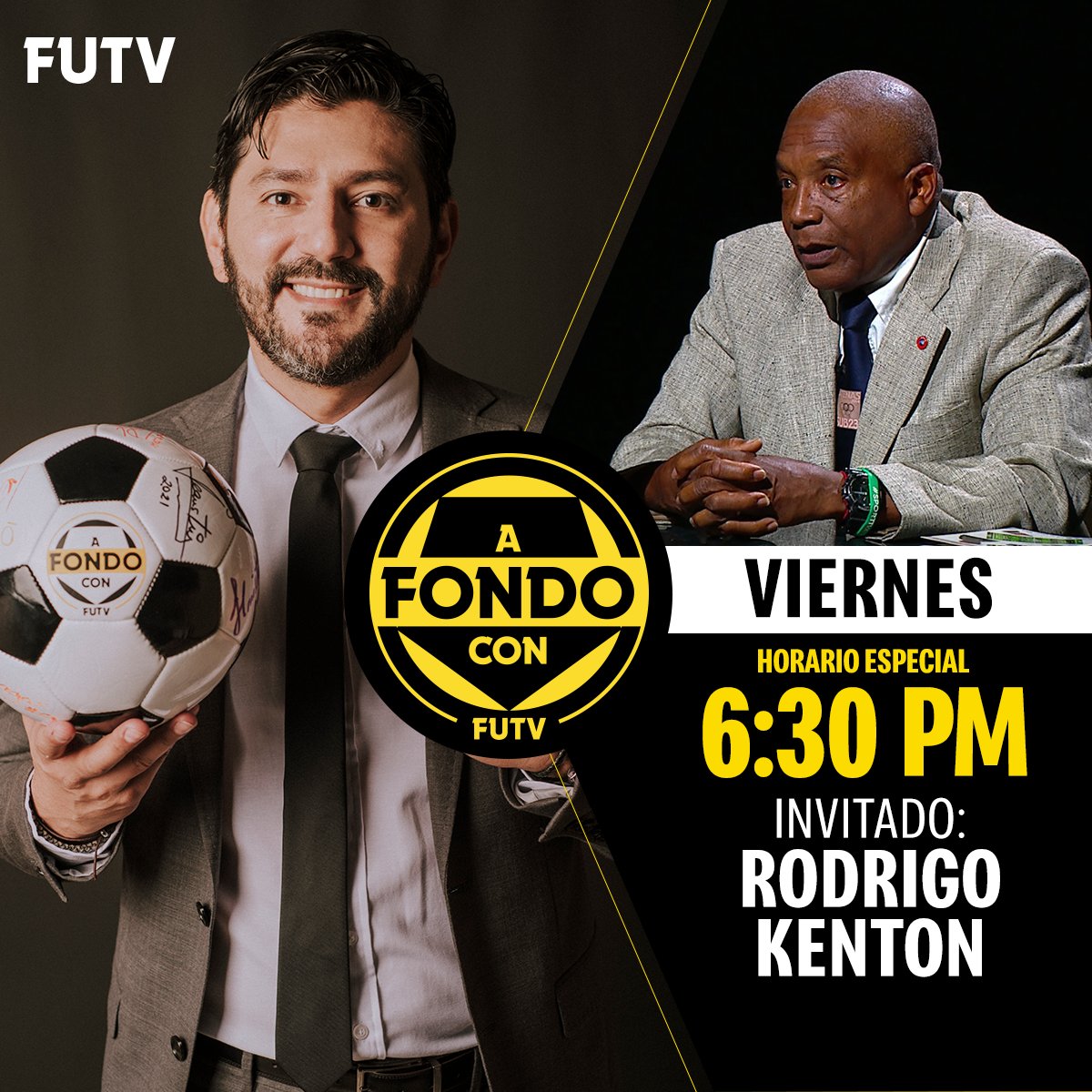 📺 | A Fondo Con 🗣 | Rodrigo Kenton ⏰ | 6:30 pm 🎙 | Gabriel Vargas 💛 | FUTV
