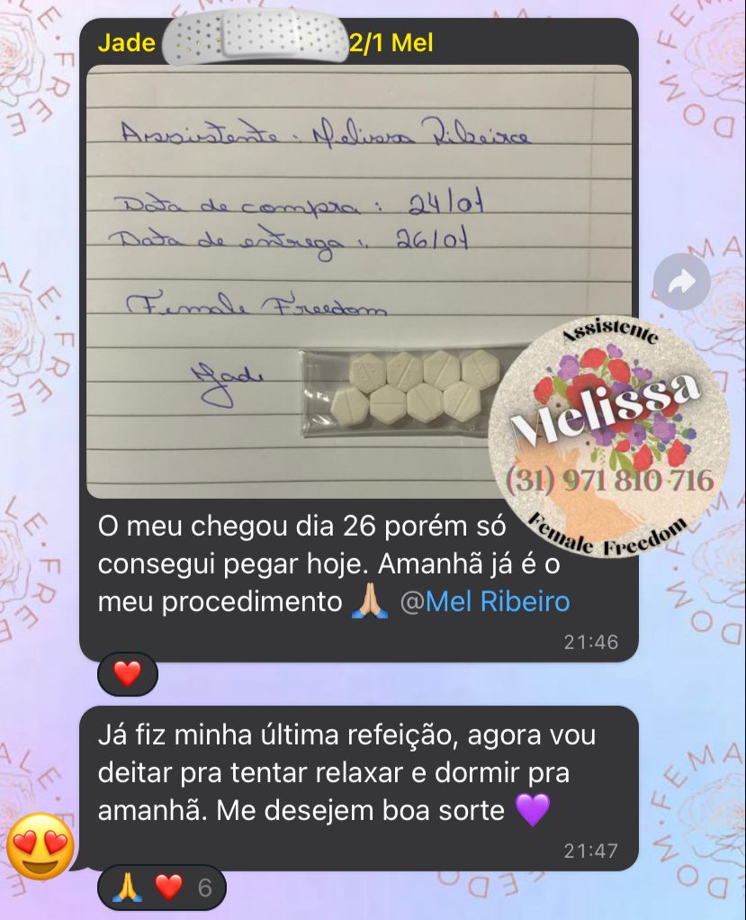 Seu corpo, sua escolha!

#aborto #misoprostol #cytotec #misoprostol #comoabortar #chaabortivo #ondecomprarcytotec  #abortolegal #abortobrasileiro #vendamisoprostol

✅Estou Online: contate.me/Melcyto
 ☎️(31) 97181-0716