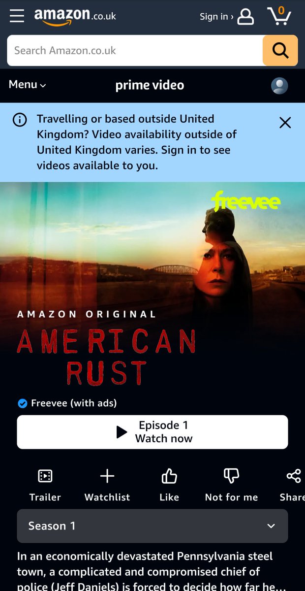 #AmericanRust Season 1 is available on FreeVee in the UK.