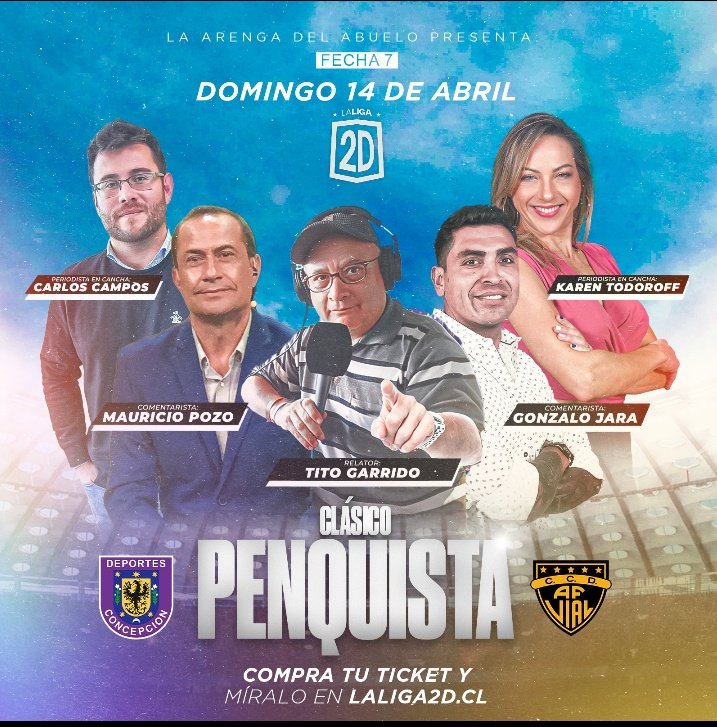 MauroPozoQ's tweet photo. #clasicopenquista 
Muy feliz de estar @laliga2d  para comentar desde Concepción, con 1 hora de previa junto a  Gonzalo Jara @karentodoroff  @carlosicampos
 Relatos @titodamegol
💜😊⚽🫰🎙️ https://t.co/g9w2YeMzU8