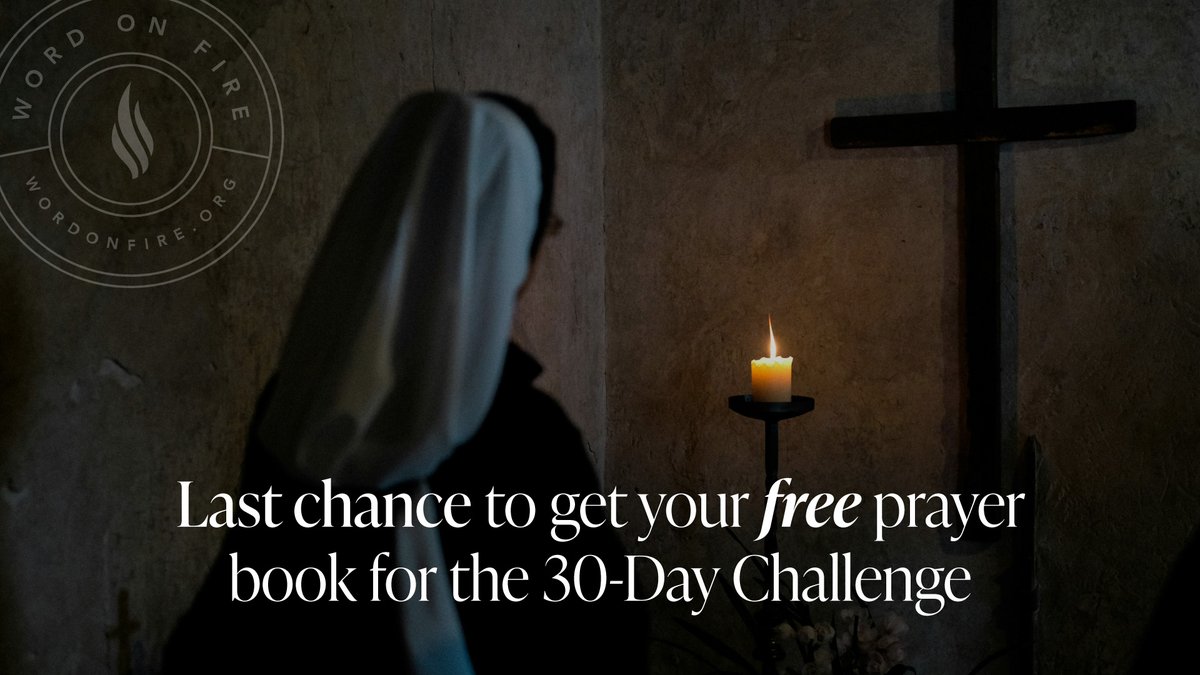 We’re so excited for the start of the first 30-Day Prayer Challenge—and we want YOU to be a part of it! Sign up today to get your free prayer book before the challenge begins on May 1 and be part of the first Word on Fire 30-Day Prayer Challenge at wof.org/challenge.