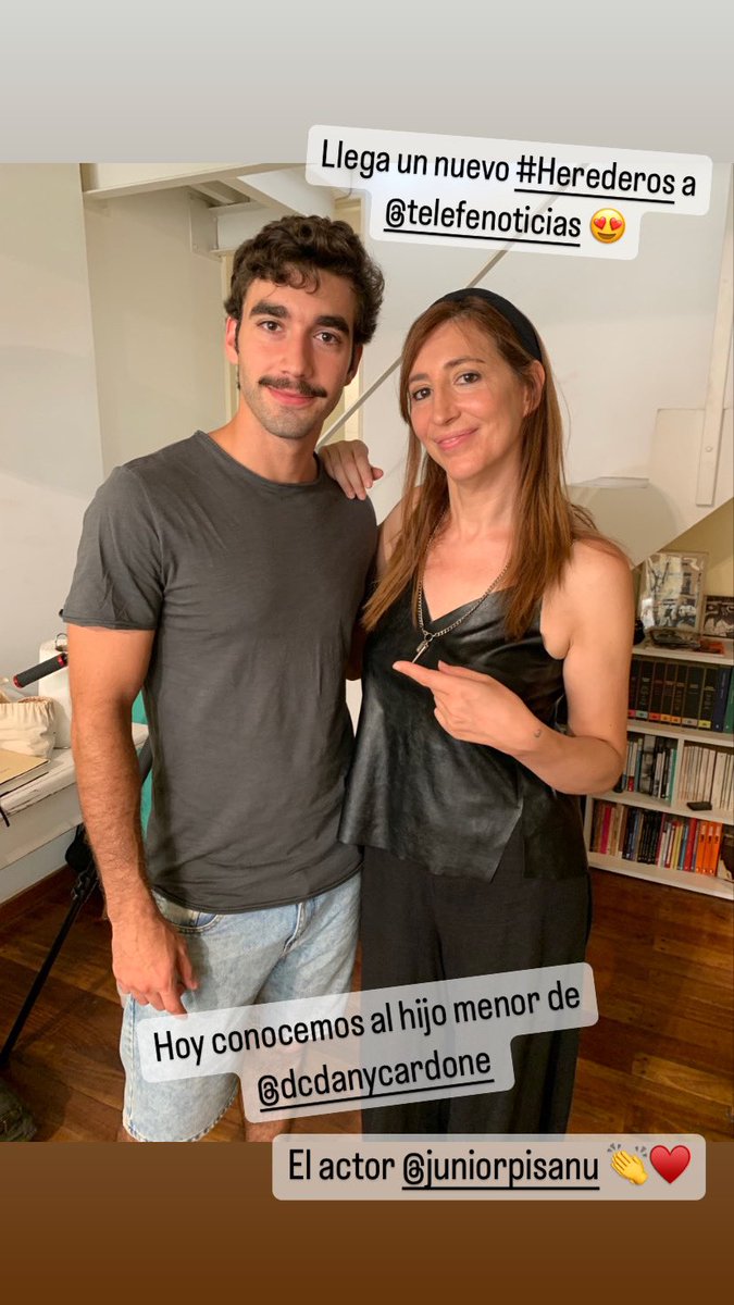 gisebu's tweet photo. Me traje la stori de IG para hablar de algo lindo en X: conozcan al actor @juniorpisanu , el hijo de #DanielaCardone y brother de #BrendaGandini. Ahora en @telefenoticias #Herederos https://t.co/3dXwJpfSMI