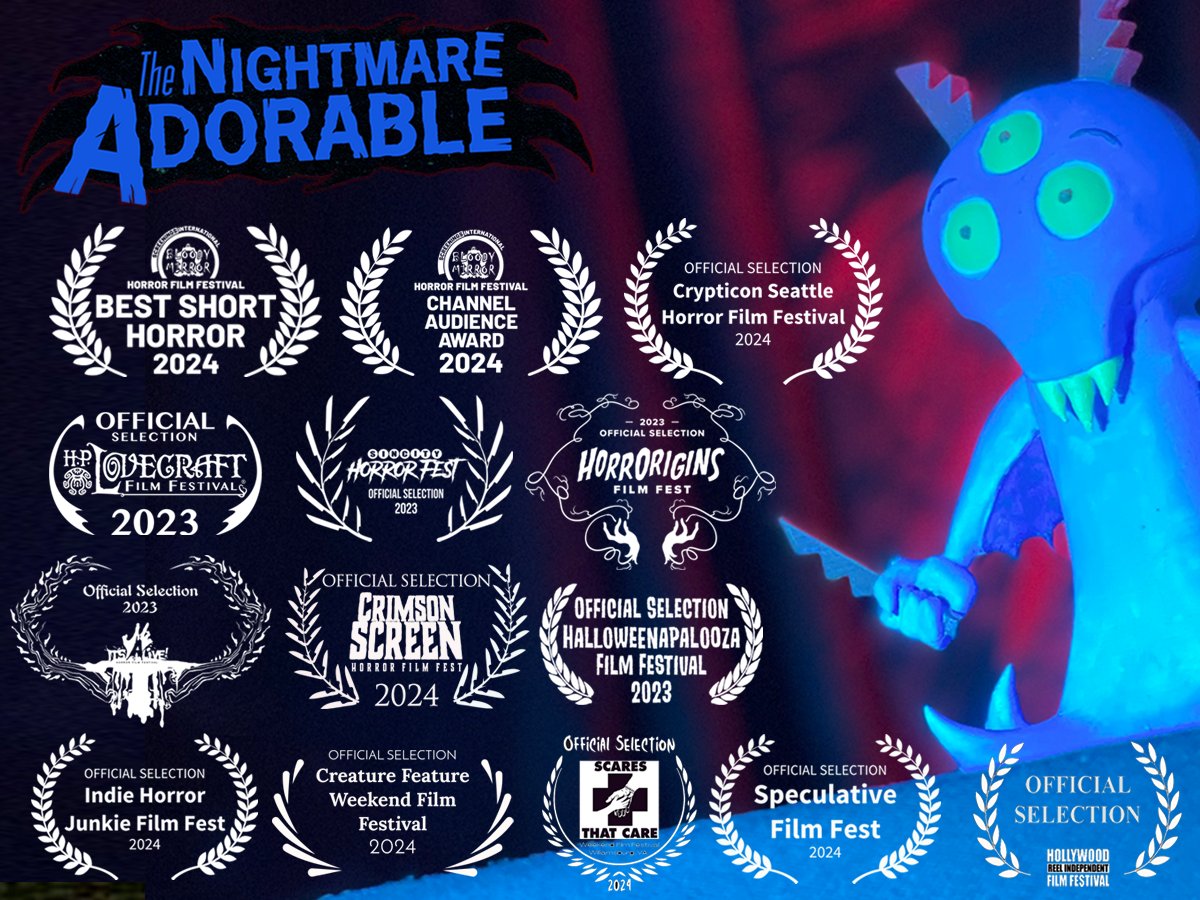 News! Our short horror film is screening at Crypticon Seattle! And I'm excited to be there for the screening. If you want to join me, THE NIGHTMARE ADORABLE is playing in the shorts block at 9 pm on Saturday, May 4th! Film fest schedule & info: crypticonseattle.com/events/film-fe…