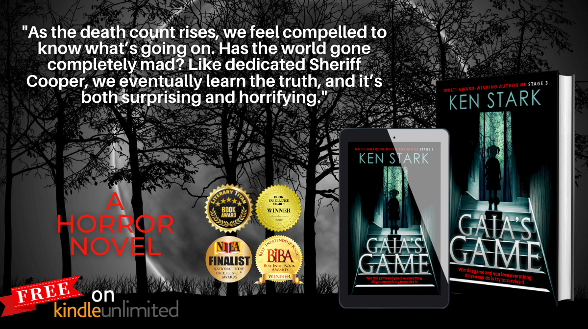 'Gaia’s Game built an elevating sense of #suspense from page one. With a unique plot, which I will not spoil for you, the story unfolds with ever increasing intensity, pace, fear, surprises and character.' getbook.at/gaiasgame FREE on Kindle Unlimited #horror #thriller #Gaia