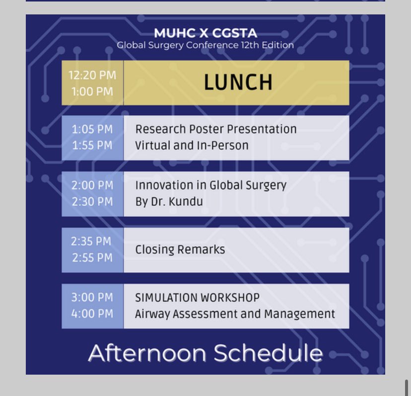 Hey #MedTwitter cool event alert 🚨 What? @cgstaglobalsurg conference When? #Tomorrow ‼️🗓️ Who? @ShreenikKundu (@HarvardPGSSC @mcgillu ) + other great 🗣️talking about #Innovation in #GlobalSurgery 🤖 📍 Where? The Thomson House or Zoom Go Register↘️ linktr.ee/cgsconference