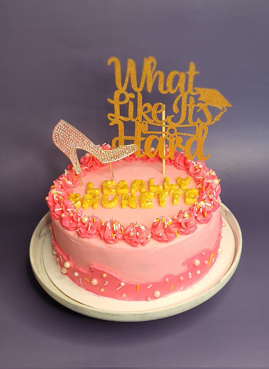 smches07's tweet photo. For the WLSA auction at @ASUCollegeOfLaw this year, Kim Holst @kywh and I donated a celebration package. I baked the "Legally Brunette" cake and she added all the goodies to go along! https://t.co/TR7TZP0vz1