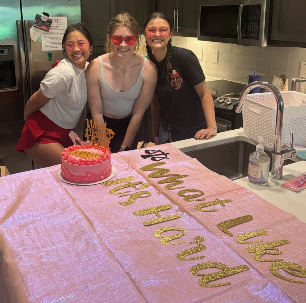smches07's tweet photo. For the WLSA auction at @ASUCollegeOfLaw this year, Kim Holst @kywh and I donated a celebration package. I baked the "Legally Brunette" cake and she added all the goodies to go along! https://t.co/TR7TZP0vz1
