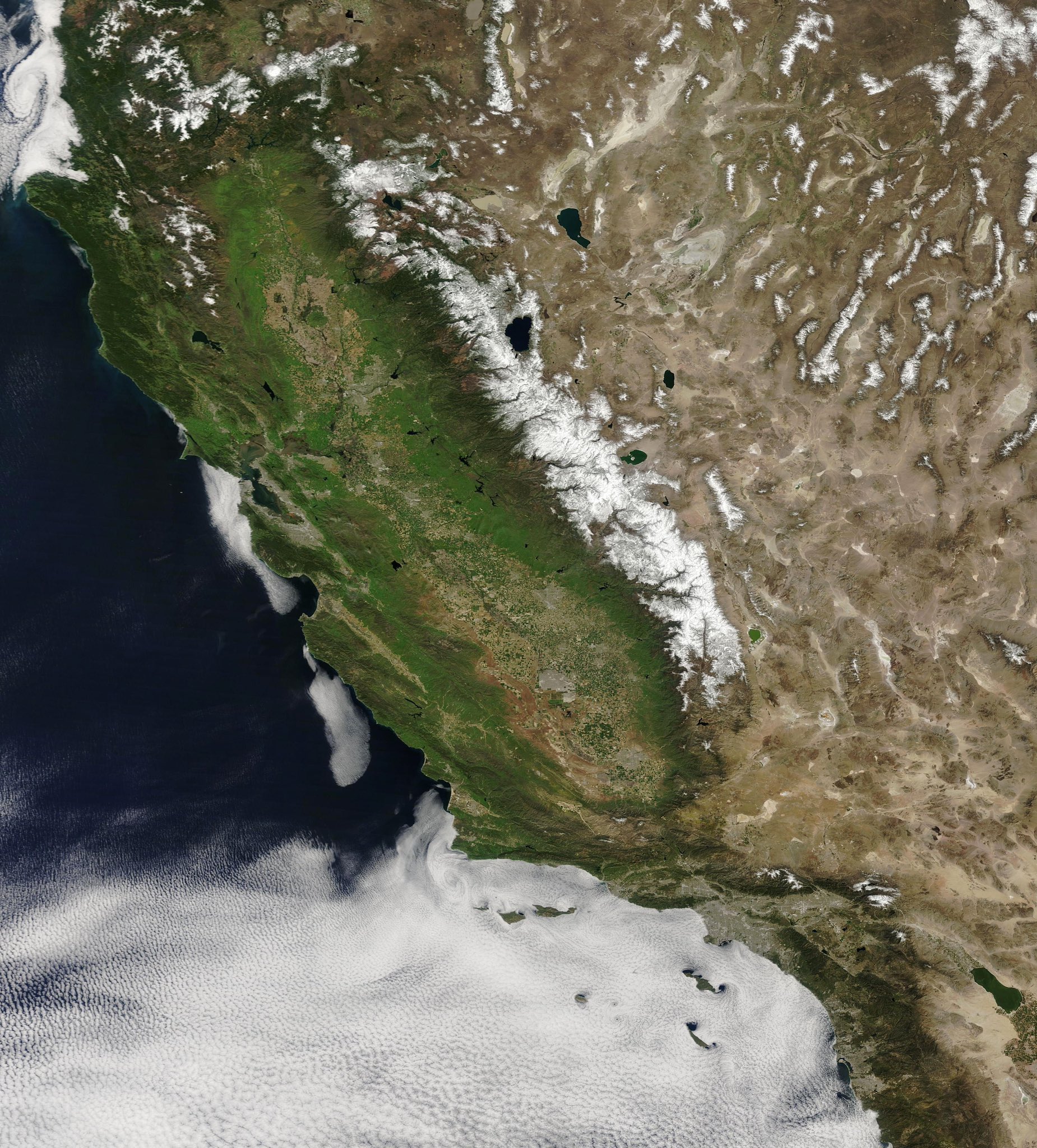 California Drought From Space An Infrared View Of California Drought