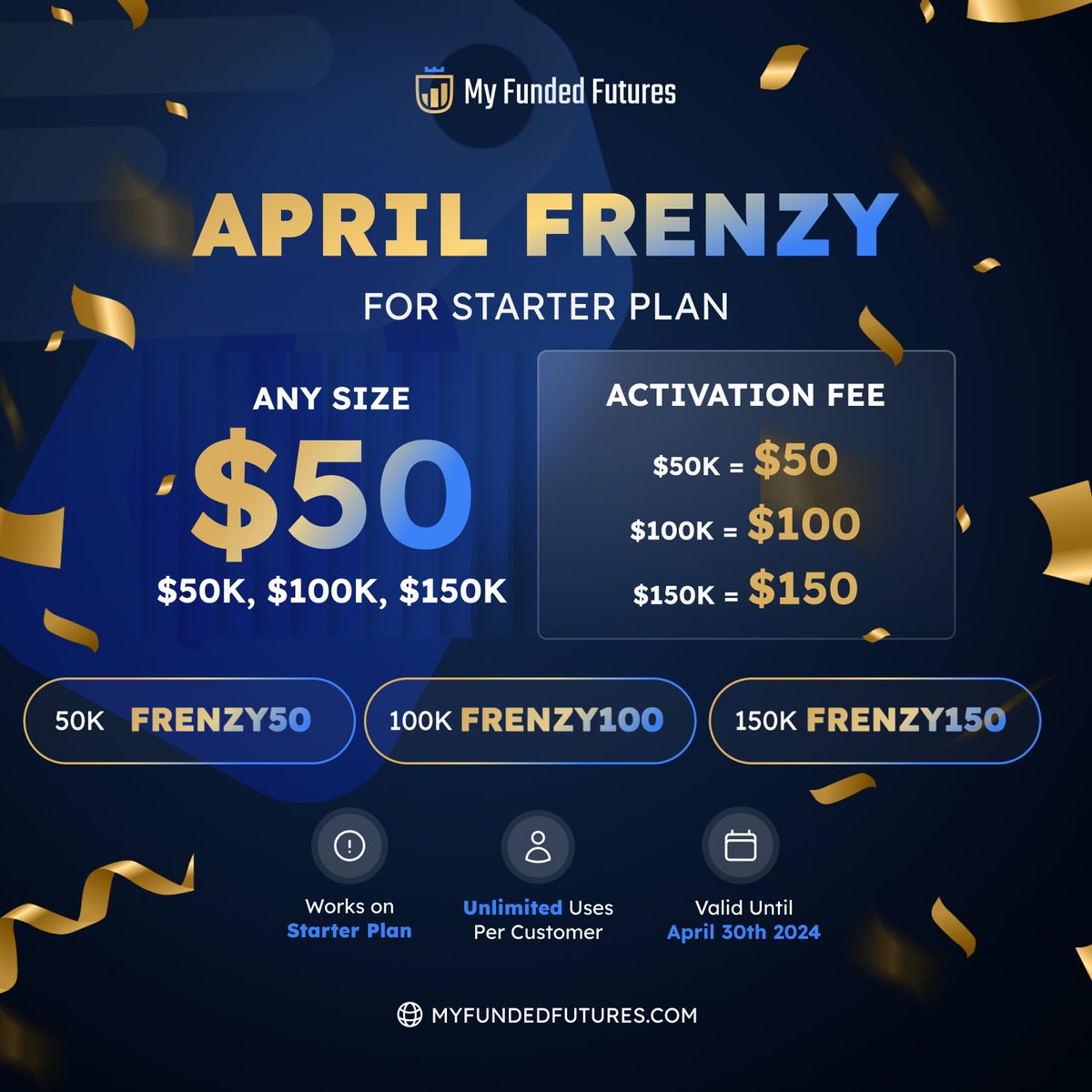 Futures traders. The best discount ever offered is currently live at MyFundedFutures 

discord.gg/myfundedfutures

Get an account for just $50