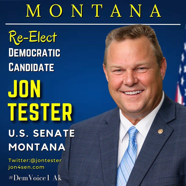 #ResistanceBlue #Dems4USA #AlliedForDems #ProudBlue 
Montana! 
Jon Tester will protect your social security & Medicare! 
Elections have consequences! Don’t let the GOP take away your hard-earned money!! 
Re-elect @jontester 
jontester.com