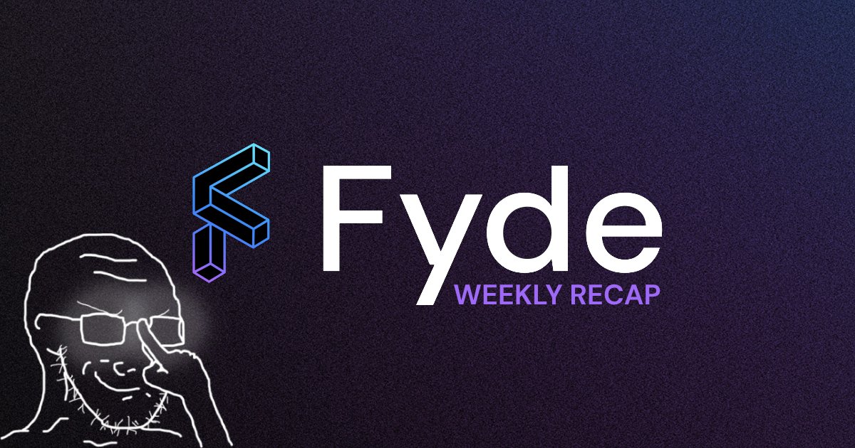 this week we... 🗣️ 🔹 hosted a riveting AMA with @LiquityProtocol 🔹 partnered with @reserveprotocol and whitelisted ETH+ 🔹 guest-hosted RAILGUN radio with @RAILGUN_Project the nitty gritty 👇 fyde.fi/blog-post/welc…