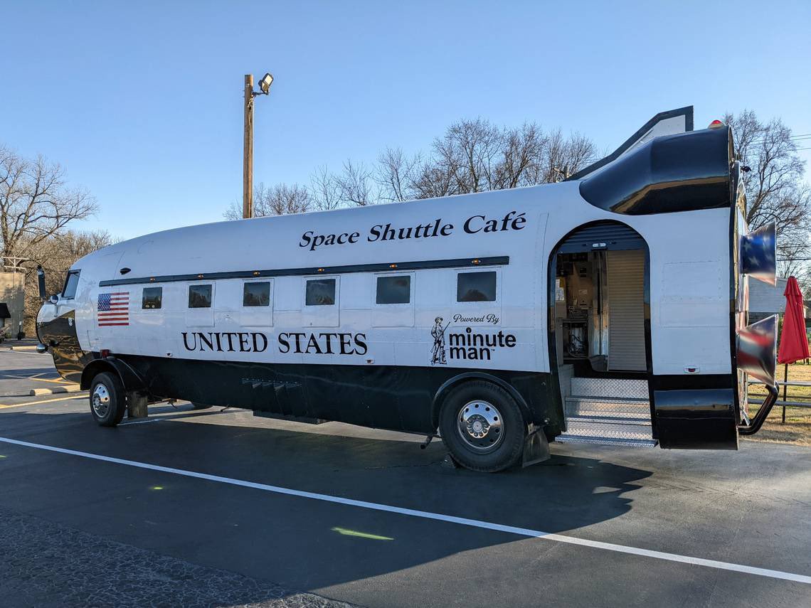 Just found out there’s a food truck here in St. Louis literally made from a DC-3 and painted like a space shuttle