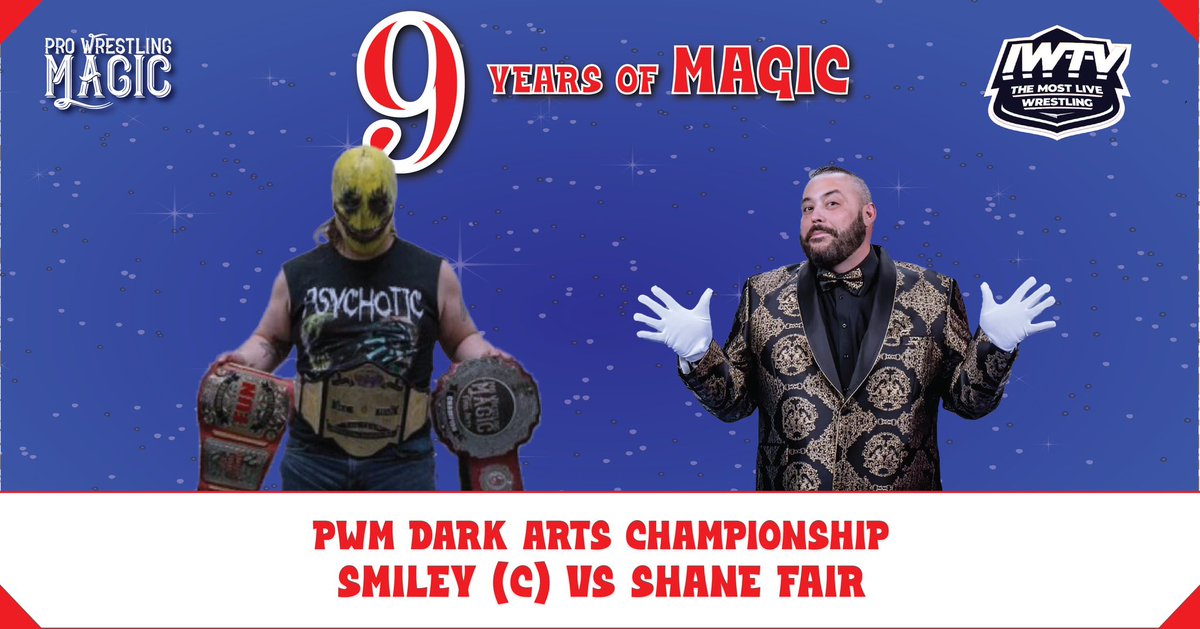 Saturday, April 27! PWMTickets.com @indiewrestling @Revolver_Reiman VS @ElOsoBlancoNj VS @JohnTellaSucks @Smiley_Lucha VS @ShaneKarma WrestlingIsMagic@gmail.com for sponsorship opportunities! #ThisIsMagic