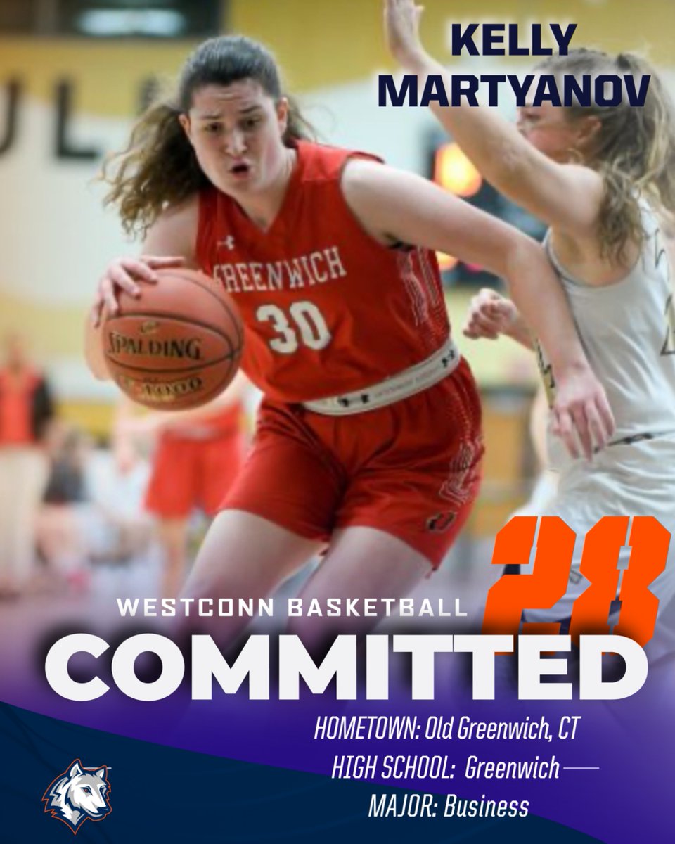 'WELCOME TO THE PACK' Please join us in welcoming Kelly Martyanov from Greenwich, CT to the class of 2028! Kelly will be majoring in Business. We look forward to having her join our basketball family in the fall. #gowolves #comitted #westconnfamily