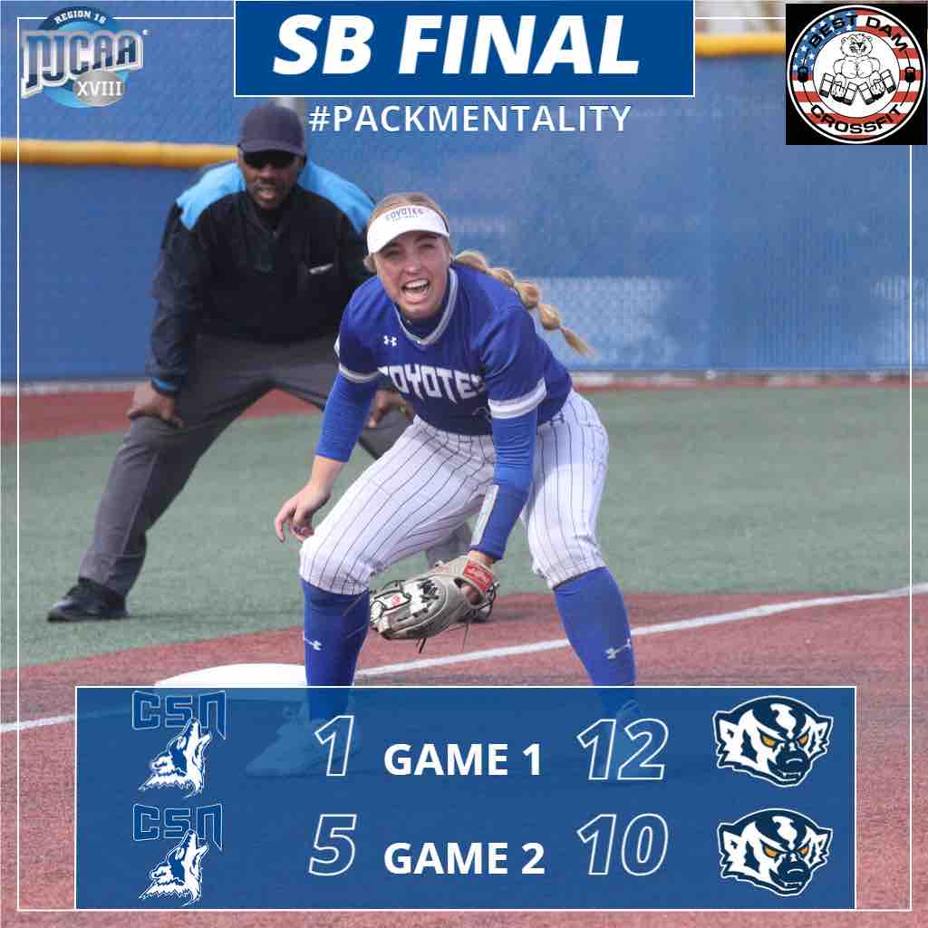 CSN (10-26 overall, 5-19 SWAC) drops games 1 & 2 in Ephraim, UT versus Snow College. Shelbie Hoyt (2R, 4H, 3RBI) Mayelli Elicerio (1R, 2H, 2RBI) Jrew-Marie Mina (3H) & Ellie Olsen (3H) led the offense. Next up, games 3 & 4 of the series on 4/13. 🐺🥎 #PackMentality