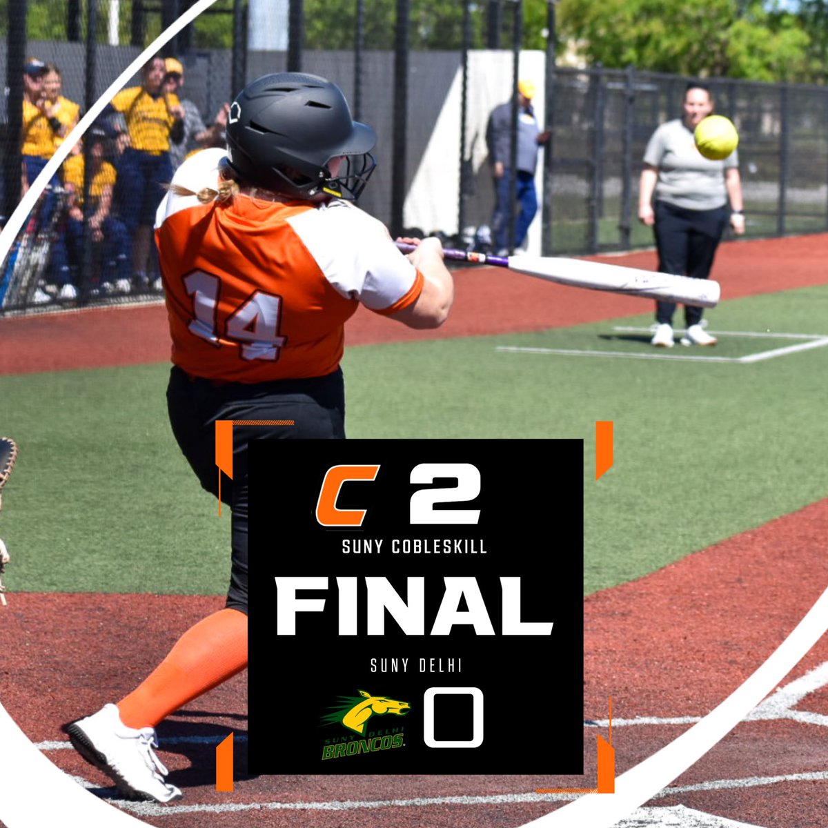 CobyAthletics's tweet photo. 3️⃣-0️⃣ in the NAC 🥎💪

Softball extends their win streak to 3 games with a 2-0 win over SUNY Delhi!

📊 Miranda led the Tigers going 2-4 with a stolen base and a run scored while Gianna Guido continues her strong season with a double and a pair of RBIs. 

#OneCoby #CobySB #d3sb https://t.co/yzw39z5YTt