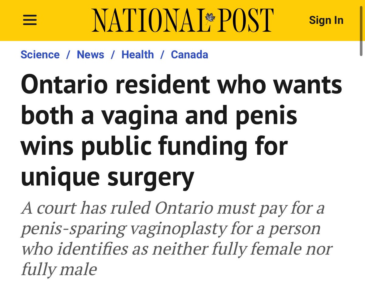 Taxpayers shouldn’t be forced to pay for this type of creepy surgical procedure for someone with mental issues. At the same time as it undermines the rights of women in particular, gender ideology is now used to invent “rights” to getting mutilated.