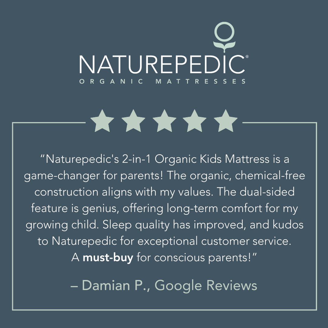 'A must-buy for conscious parents!' ⭐ ⭐ ⭐ ⭐ ⭐ We've crafted our kids mattresses with your children's needs in mind. Discover why so many parents love our organic kids mattresses by shopping our website or finding a store near you! 🌱 bit.ly/43soyqS #organic