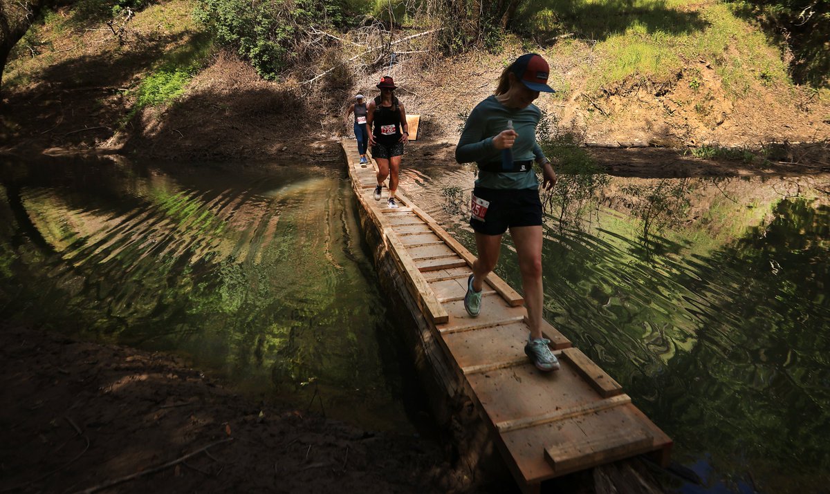 When I heard there was a log runners had to cross at Lake Sonoma during the Trail Sisters Half Marathon, I said to myself, how far could it be? After an 11,569 step round trip and equivalent 25 flight of stairs, I had my answer. Much respect to the runners. @NorthBayNews