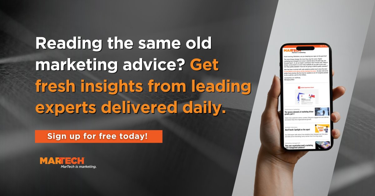 Get the latest martech news and insights delivered straight to your inbox. Subscribe now! #martech #marketingstrategy #marketingtips martech.org/newsletters/?u…