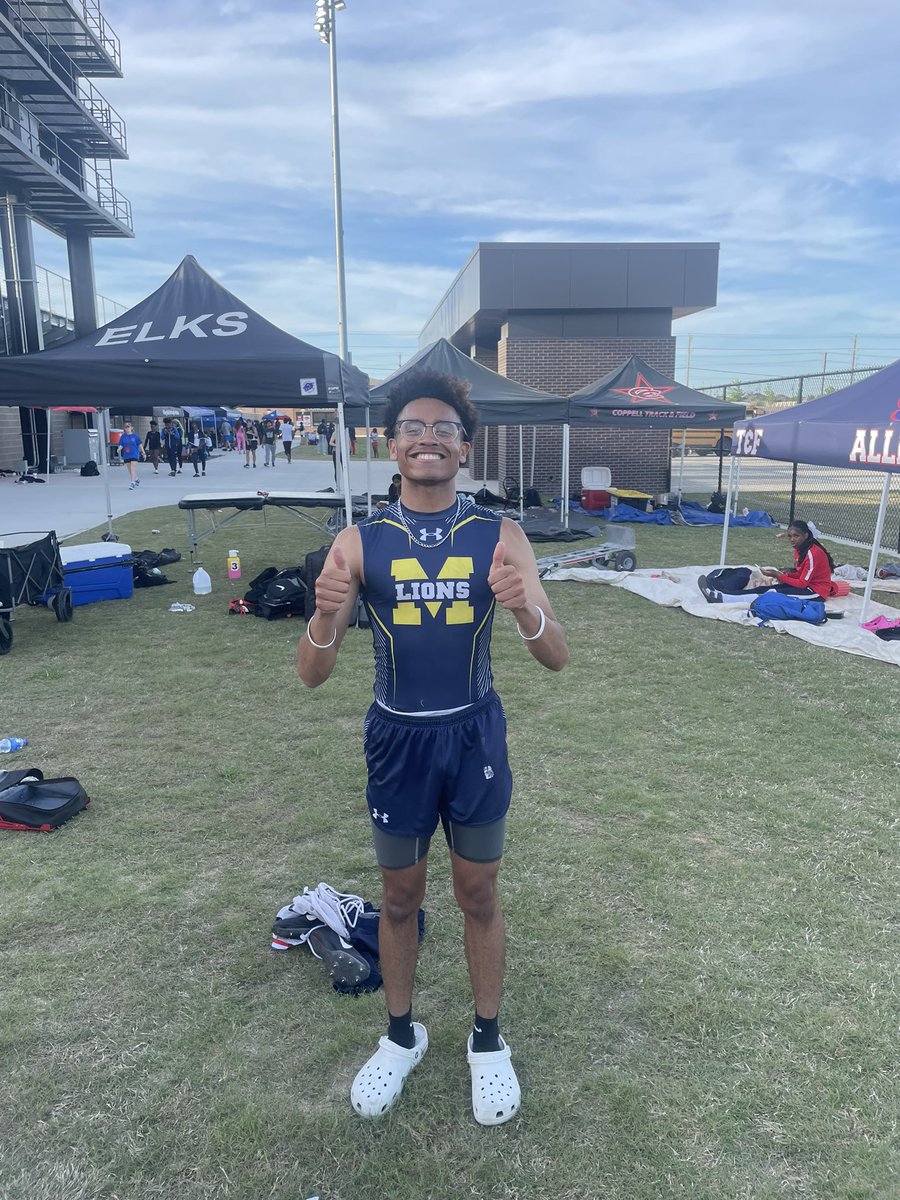 Congratulations Raymond White! Moving on to Regionals in the 200 after taking second place and breaking the school record! Running 20.93! #LionSpeed