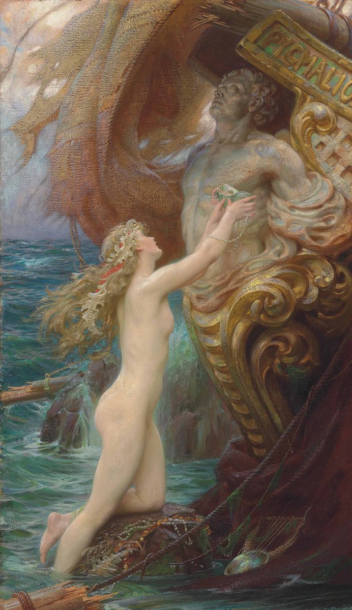 solisolsoli's tweet image. A Deep Sea Idyll, 1902, by Herbert James Draper