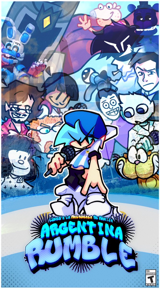 ArgRumbleFNF's tweet image. ⭐ARGENTINIAN RUMBLE⭐(version 2 xd) YA DISPONIBLE!!!
link: gamebanana.com/mods/506919
(elpibepostersoriginales)
@FunkinNews @FNFnewsespanis @FNFNewsAnnounc1