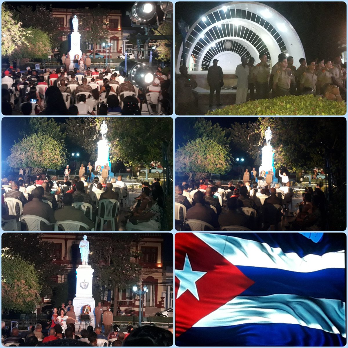 En la noche de ayer el parque José Martí de la ciudad de Guantánamo, fue el anfitrión por acto en conmemoración al 129 aniversario del desembarco de Martí y Gómez, por patitas de Cajobabo. #CubaViveEnSuHistoria #GuerrerosDelGuaso #DeZurdaTeam