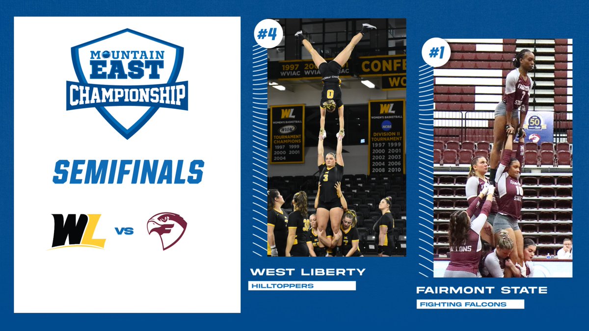 MEC Acrobatics &amp; Tumbling Championship - Semifinal #2

#1 Fairmont State vs. #4 West Liberty

Watch Live - mountaineast.tv