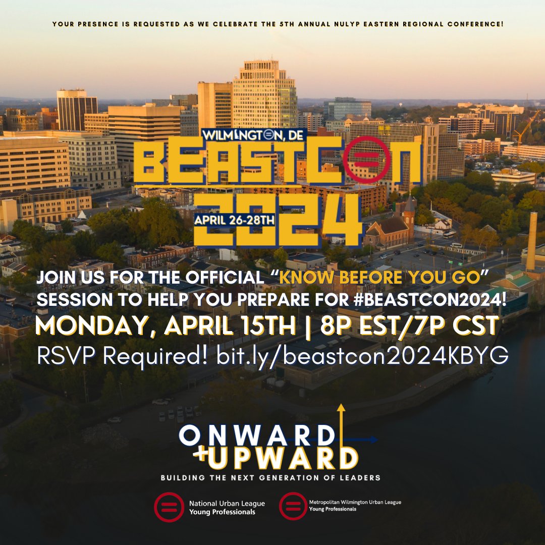 NULYP's tweet photo. Our 5th Annual NULYP Eastern Region Conference aka #BEASTCON is coming up 4/26! EVERYONE is invited to join us, including prospective NULYP members!
Want to learn more? REGISTER for the upcoming “Know Before You Go” Zoom this Mon. 4/15 at 8p EST/7p CST. https://t.co/jqNOxc02qW https://t.co/AgKFTFkBh4