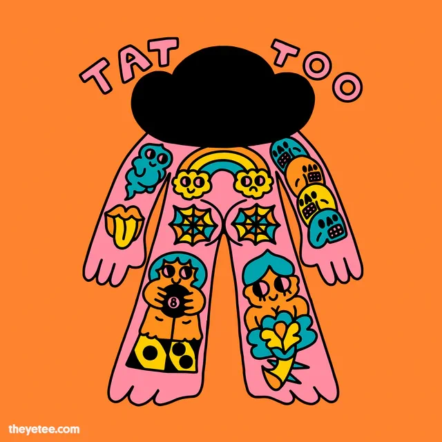 Nice ink.  Tattoo is one of the newest tees from our exclusive weekend collaboration with artist Burger Babie, featuring a full color design on both the front and back of the tee! Available   