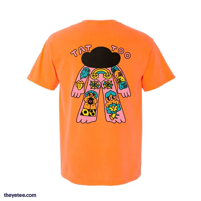 Nice ink.  Tattoo is one of the newest tees from our exclusive weekend collaboration with artist Burger Babie, featuring a full color design on both the front and back of the tee! Available   