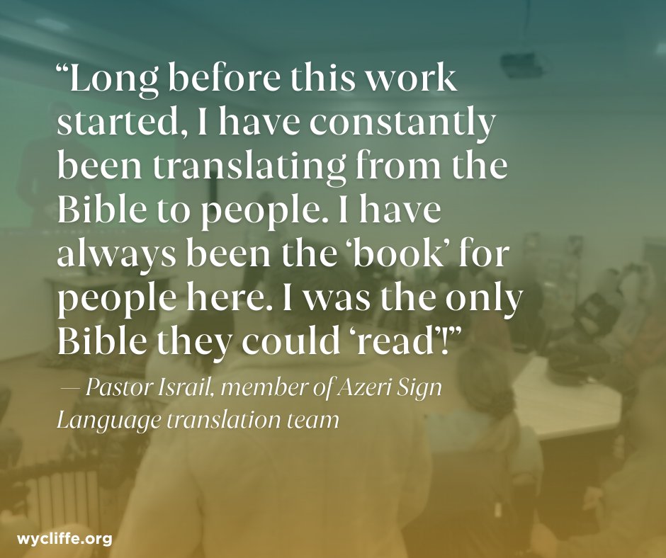 Join us in celebrating all that is happening in sign language Bible translation! More than 380 known sign languages are in use around the world today. Of these, more than 65 have at least some Scripture. 

#DeafHistoryMonth