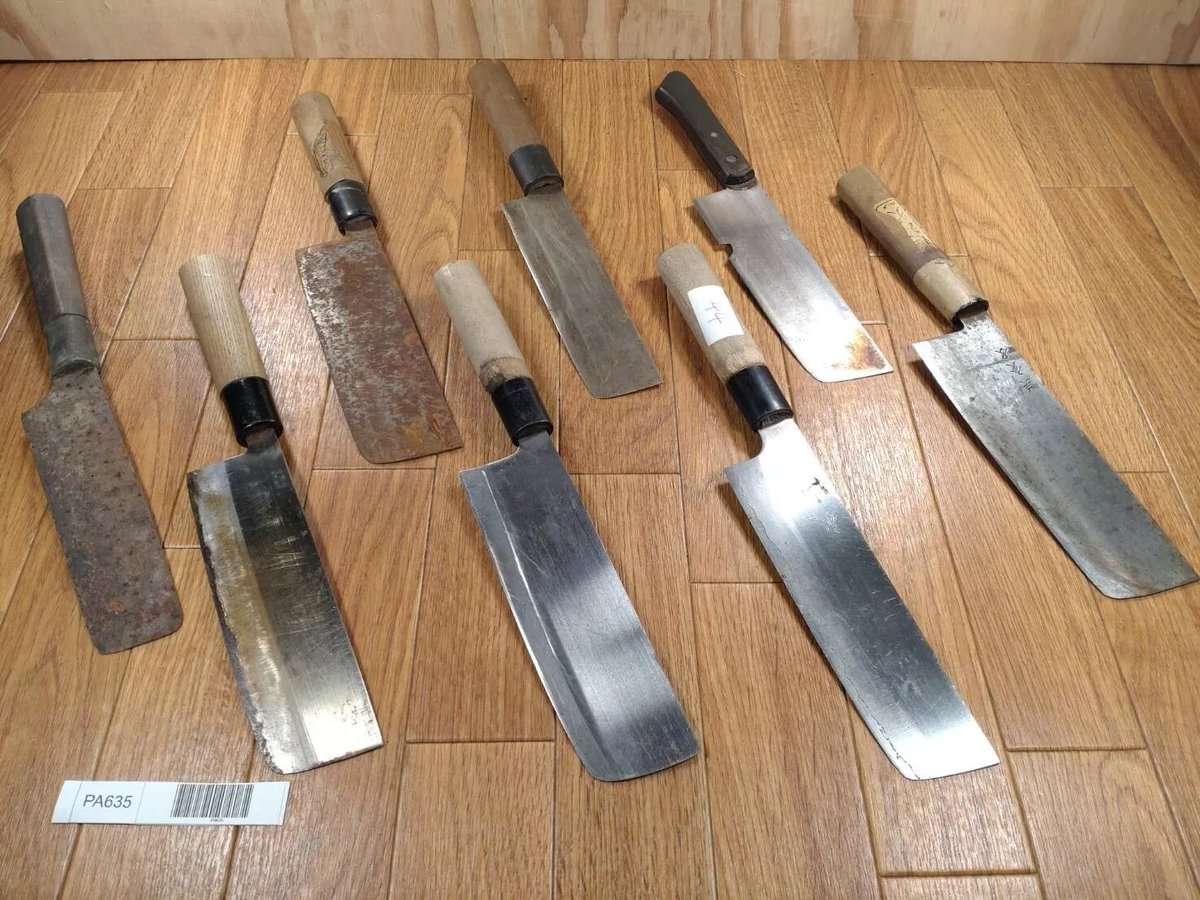 Damaged Lot of Japanese Chef's Kitchen Knives Broken from Japan PA635 ebay.com/itm/2355163563… #Japanesechefknife #cutlery #blades #chefknife #kitchenknife #customknife #handmadeknife #knifelife #KnifeCollection #KitchenKnives #FYP #fypシ #fypシviral