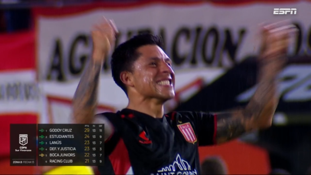 Enzo Pérez cogiéndose a boca. Capítulo 912, temporada 18.