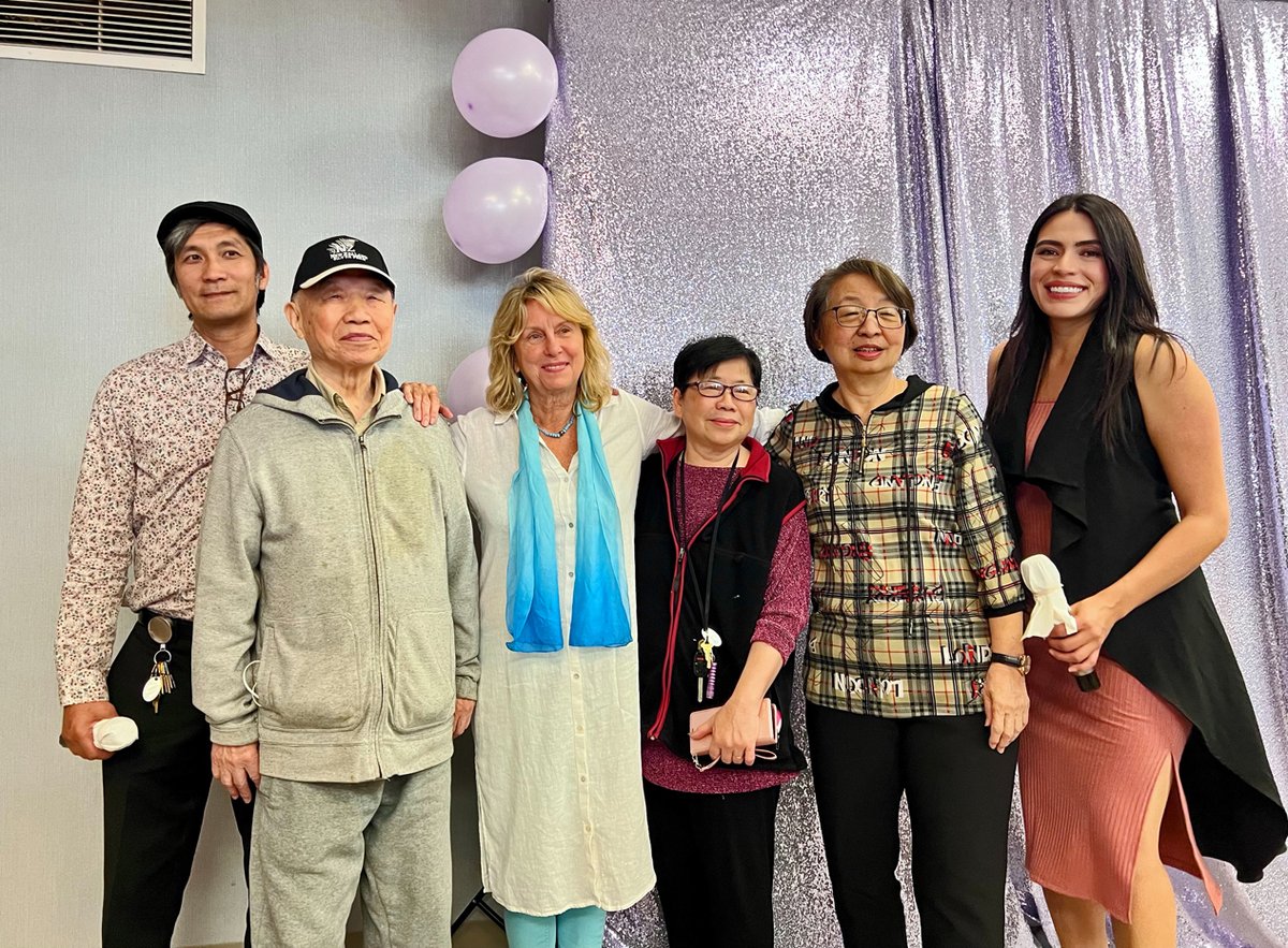 Almost 100 residents attended the huge EngAGE Farewell Party celebrating our five years of programming and service at Flower Park Plaza. Program Director Rosa thanked residents and encouraged them to stay connected and continue learning and creating. #ChangingAging @CCHNC