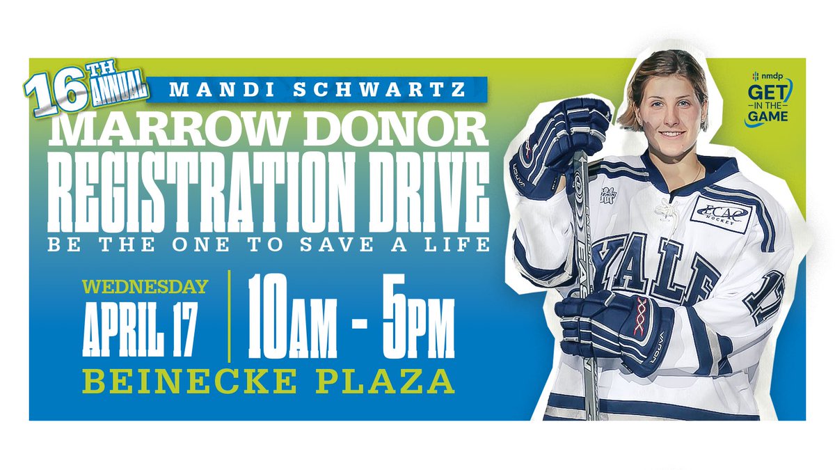 Save the date and be the match! 🧬 📆 April 17 ⏰ 10am-5pm 📍 Beinecke Plaza #ThisIsYale