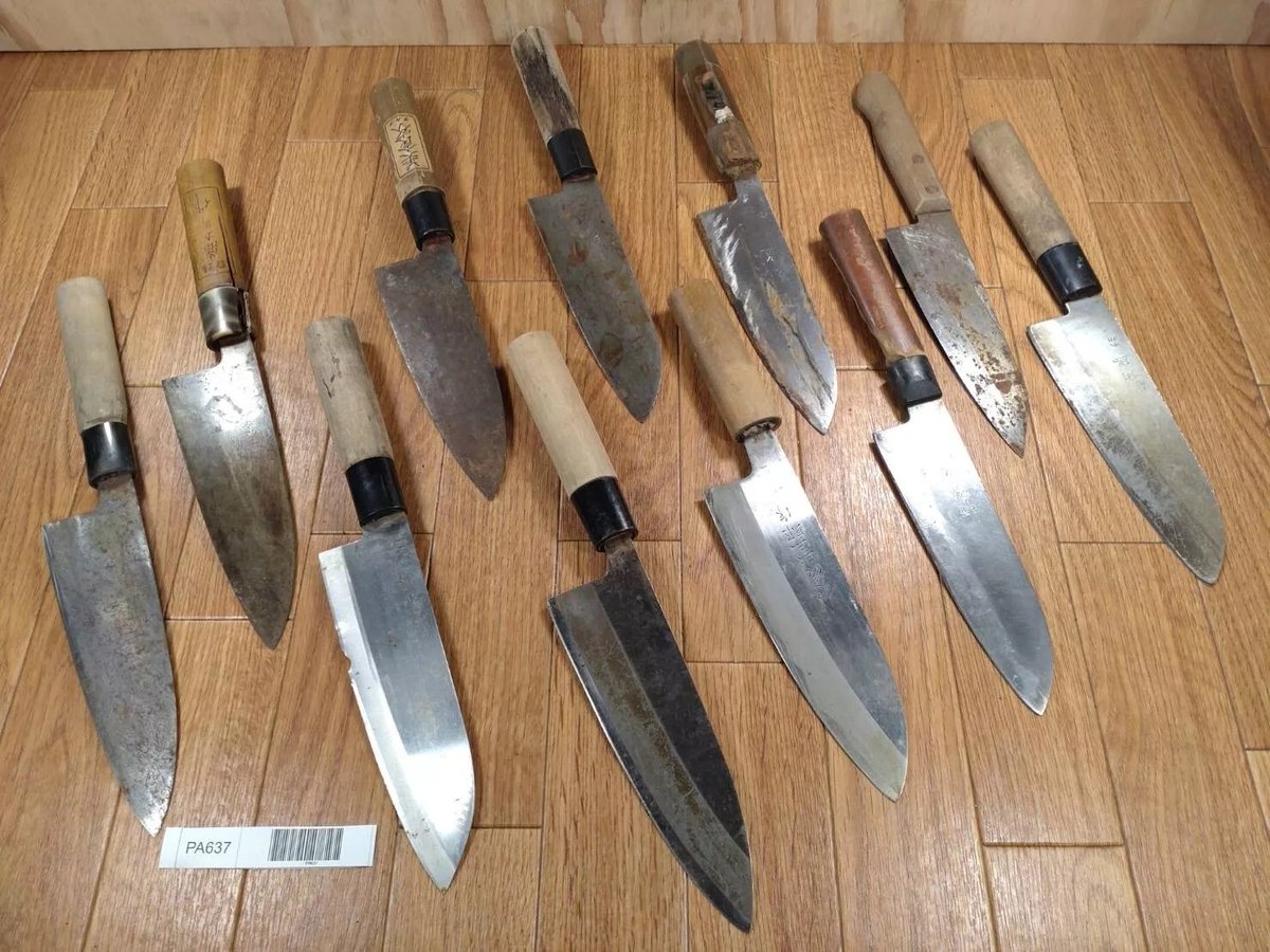 Damaged Lot of Japanese Chef's Kitchen Knives Broken from Japan PA637 ebay.com/itm/2355163562… #cutlery #blades #chefknife #kitchenknife #customknife #handmadeknife #knifelife #KnifeCollection #KitchenKnives #FYP #fypシ #fypシviral