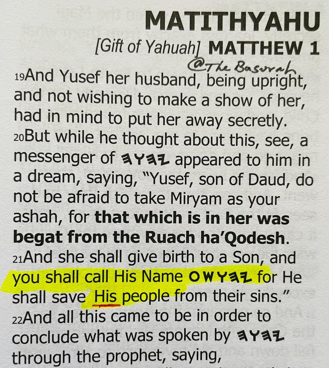 He shall save 👉🏽HIS people… NOT the world 🌎 👎🏾 Matthew 1:21