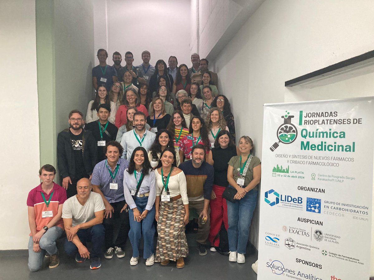 Tremendas las <a href="/jornadasqm/">I Jornadas Rioplatenses de Química Medicinal</a> en La Plata! El grupo uruguayo con investigadores/as de <a href="/FqUdelar/">.</a> <a href="/IPMontevideo/">Institut Pasteur Montevideo</a> <a href="/IIBCE/">Instituto Clemente Estable</a> <a href="/cudimuy/">Centro Uruguayo de Imagenología Molecular - CUDIM</a> <a href="/FcienUdelar/">Facultad de Ciencias</a>