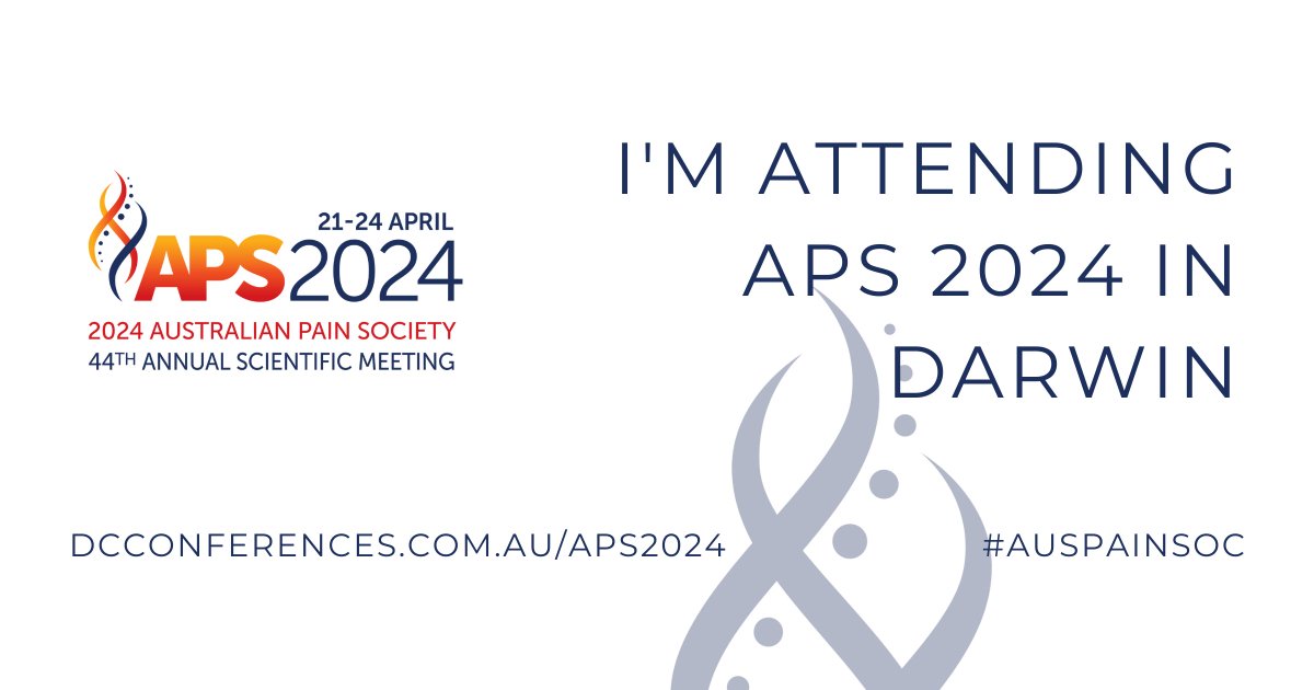 #AusPainSoc: dcconferences.com.au/aps2024/ Looking forward to seeing you there, please share!