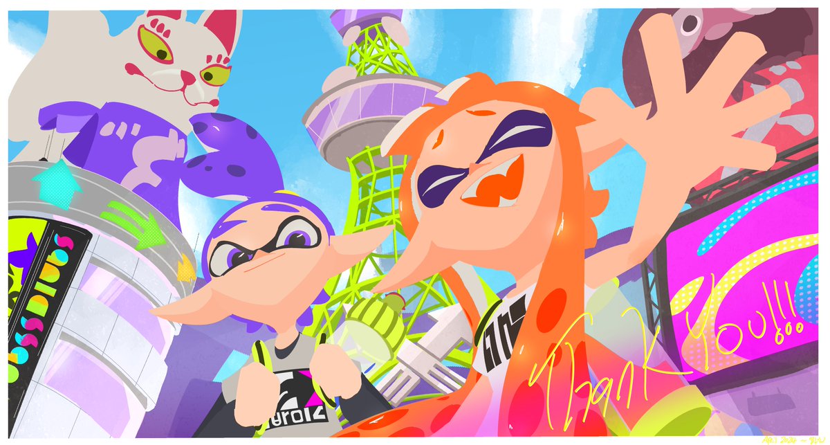 Postcard from Inkopolis! Thanks for starting it all, Splatoon <3