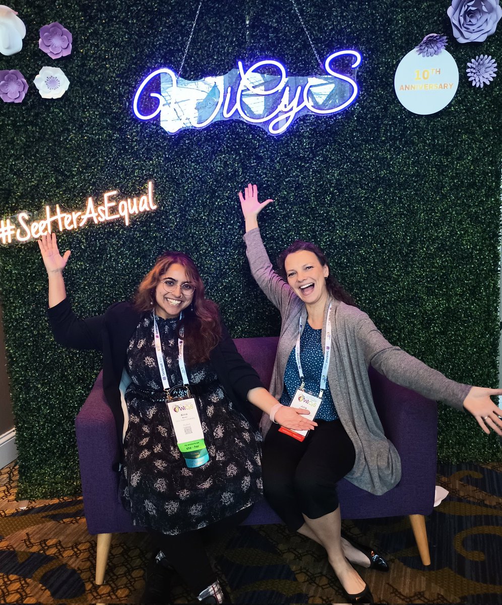 juli1102's tweet photo. Alina from @FisherOSU and I representing  @ohiostate at @WiCySorg  #WiCyS2024 @icdtosu #seeherasequal https://t.co/btCzSWud35