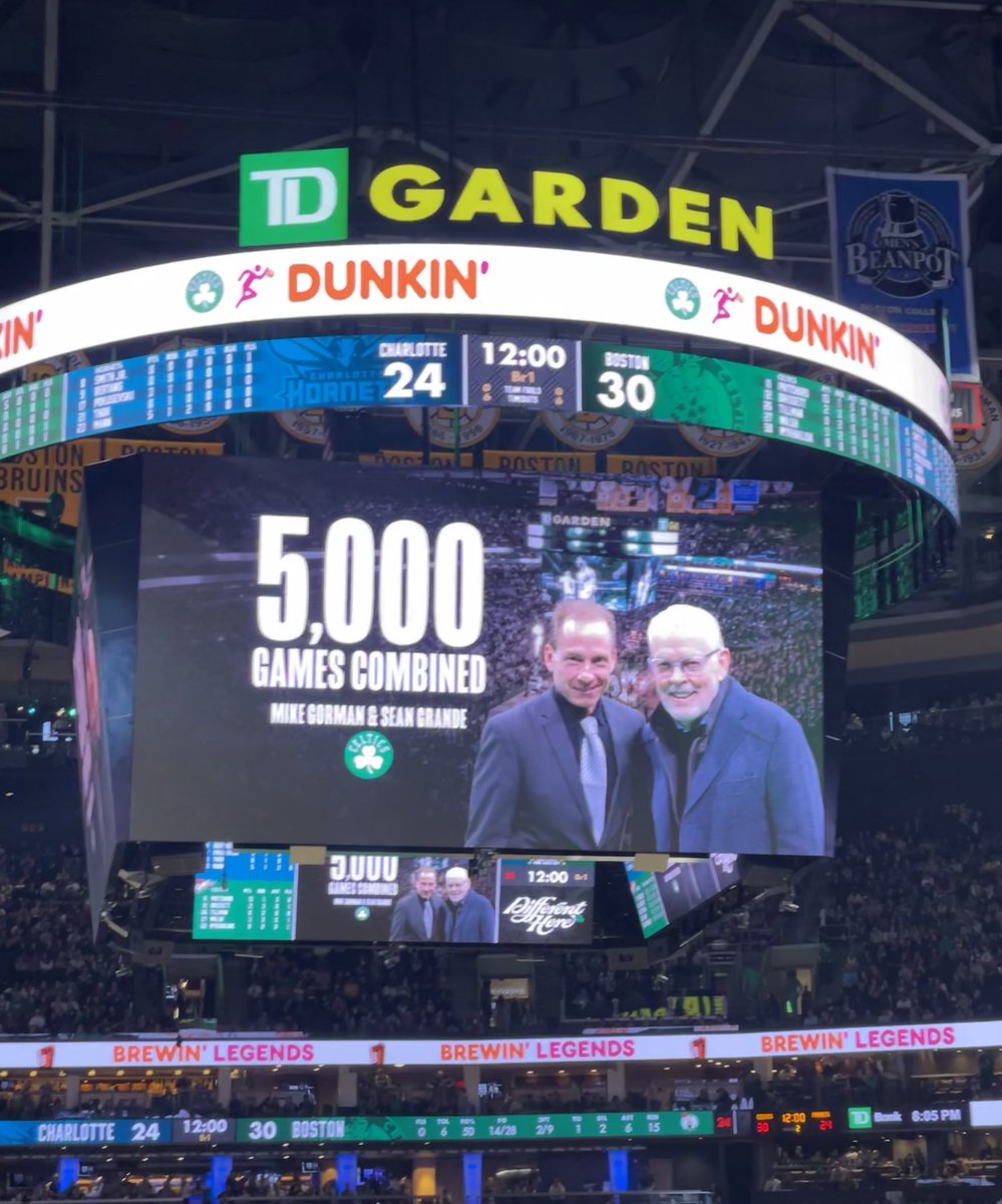Congratulations @SeanGrandePBP and @celticsvoice TWO of the BEST!! #DifferentHere @celtics
